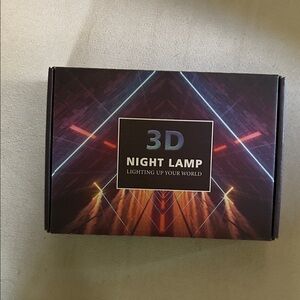 3D Night Lamp - Black
